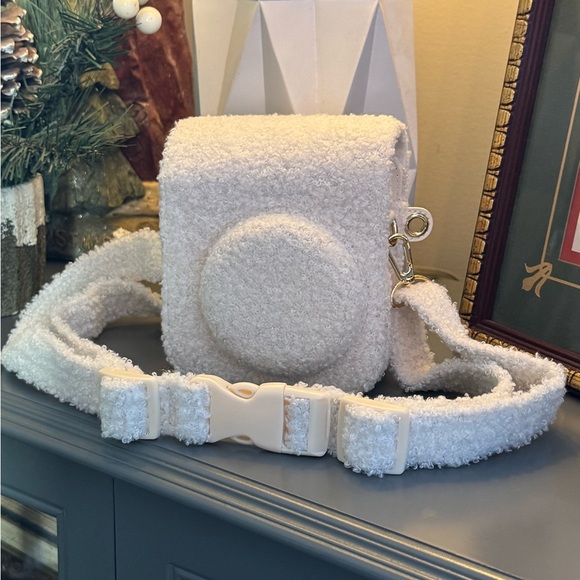 Instax Other - Instax off white teddy Textured Camera Case